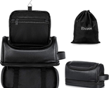 Toiletry Bag Gifts for Men, Leather Travel Organizer Kit with Hanging Ho... - £31.16 GBP