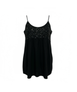 Avenue Black Tank Top - Beaded Embellishment - Size 14/16W - 100% Cotton - $6.00