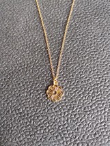 Gold Color Plated Lucky Flower Protection Necklace Gold Chain - $226.34 MXN