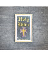 Holy Bible King James Version Red Letter 1997 Paperback Purple And Gold ... - £4.63 GBP