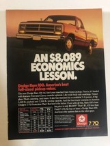 Dodge Ram 100 Vintage Print Ad Advertisement pa11 - £5.52 GBP