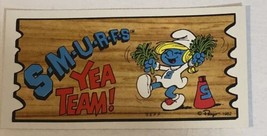 The Smurfs Trading Card 1982 #35 Yea Team Smurfette - £1.97 GBP