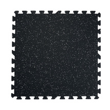 VEVOR 0.56" Thick Gym Floor Mats, 6pcs Rubber Top with EVA Foam, Black &amp;... - $49.99