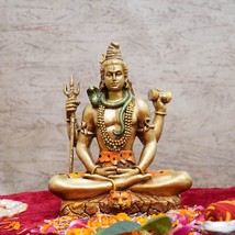 Home God Lord Shiva Statue Figurine Blessing Idol Sculpture 20 cm X 17 cm - £23.32 GBP