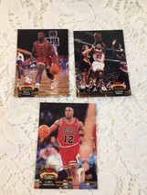 3 Topps Stadium Club Basketball Trading Cards 92-93 BULLS Scottie Pippen &amp; More - £3.03 GBP