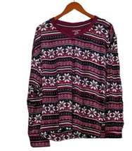 Nautica Womens Silky Fleece Pajama Top Only,1-Piece Size X-Large Color Purple - £27.69 GBP