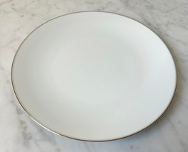 Vintage Noritake Colony China Japan Salad Plate White Platinum Trim 8-3/8&quot; - £8.87 GBP