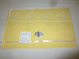 NOS Vintage BESS MADE 8-Pc. 100% Rayon PLACEMAT SET - Yellow - $7.92