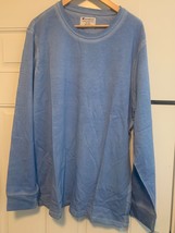 Carhartt Men&#39;s Signature Long Sleeve Blue T-Shirt Crew Neck Size 2XL NEW NWT - £17.42 GBP