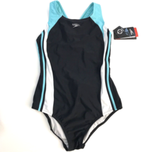 Speedo Youth Girl Swimsuit One Piece Infinity Splice Thick Strap Sea Level 16 - $15.87