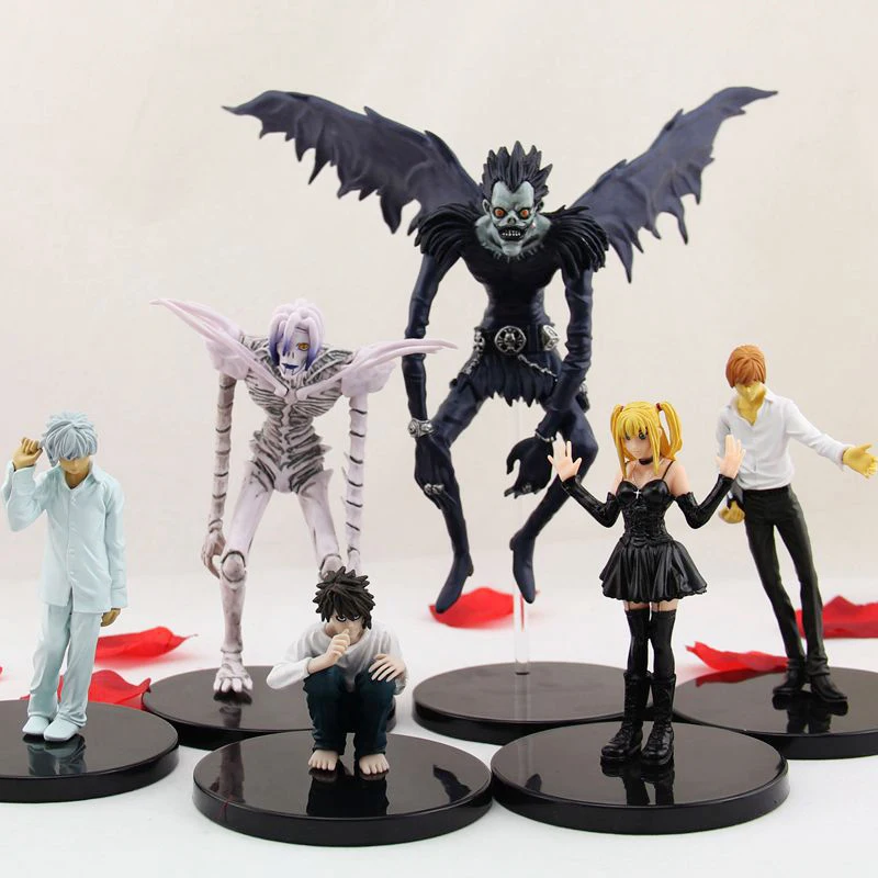 6 Styles Anime Figurine Death Note Action Figure Ryuuku Yagami Light Killer Rem - £32.67 GBP
