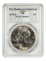 1978-D $1 PCGS MS66+ ex: D.L. Hansen - £501.17 GBP