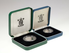 1991-1992 Grande-Bretagne 10 Pence &amp; Un Livre Argent Preuve &amp; Piefort Mo... - $125.95
