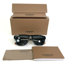 Burberry Sunglasses B4293 3806/87 Square Nova Check Arms Black Lenses 56-17-145 - £80.70 GBP