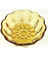 Amber Scalloped Rim Petal Pattern Bowl W/Starburst 6&quot; x 2 1/2&quot; - $222.93 MXN