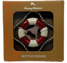 Tommy Bahama Life Preserver Nautical Red White Metal Bottle Cap Opener - £17.63 GBP