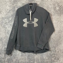 Under Armour Hoodie Mens XXL Black Loose Spell Out Athletic Jogging Swea... - $10.83