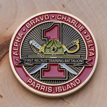 Marine Corps First Recruit Training Battalion Parris Island 1.75&quot; Challenge Coin - £29.57 GBP