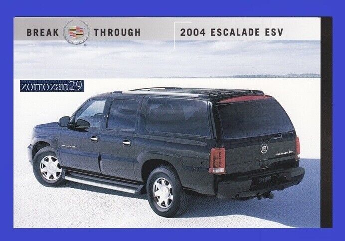 2004 CARTOLINA A COLORI CADILLAC ESCALADE ESV VINTAGE - USA - ORIGINALE... - $6.34