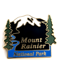 Mount Rainier National Park Washington Mountain Trees River Enamel Pin Souvenir - £15.02 GBP