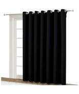 Window Blinds Light Filter Wide Curtain Patio Slide Door Sun Block Black... - $51.39
