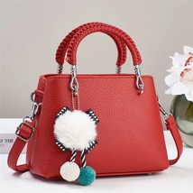 Hand Bag Female  Fashion Pendant Plush Casual One Shoulder Crossbody Bag - £33.82 GBP