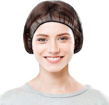 100 pcs Black Nylon Disposable Hair Nets 21&quot; /w Elastic Edge Mesh - £19.26 GBP