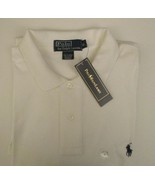 POLO RALPH LAUREN 100% COTTON WHITE WITH NAVY BLUE PONY SOFT TOUCH INTER... - £36.90 GBP