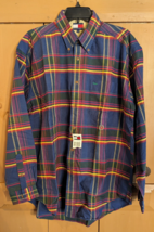 NWT Tommy Hilfiger Men&#39;s Cotton Plaid Button-Down Shirt Size Large - £34.24 GBP