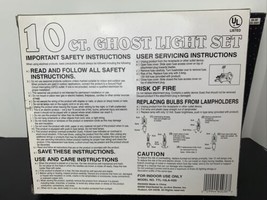 Vintage Lot of 2 Halloween Boo Ghost Indoor String Light Set 10 ct/ea Te... - $29.69