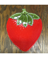 Ceramic vintage decorative strawberry shaped serving dish trinket candy ... - £15.49 GBP