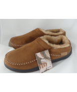Zigzagger Men's Slip On Moccasin Slippers 13-14  Indoor/Outdoor Warm Fuzzy Comfy - $34.60