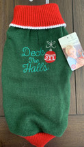 ED by Ellen Degeneres “Deck The Halls” Green Knit Holiday Dog Sweater S OR M NWT - £10.31 GBP