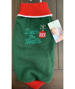 ED by Ellen Degeneres “Deck The Halls” Green Knit Holiday Dog Sweater S ... - £10.31 GBP