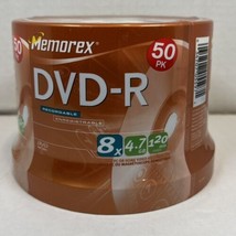 Memorex 50-Pack DVD-R Disc Spindle 8X  4.7 GB 120 Min New Factory Sealed - £23.85 GBP