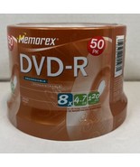 Memorex 50-Pack DVD-R Disc Spindle 8X  4.7 GB 120 Min New Factory Sealed - £23.55 GBP