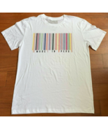 ETHNIA Unisex Short Sleeve White Tee 100%Cotton Made In Peru Barcode Siz... - $313.23 MXN