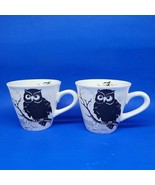 MAXCERA &quot;OWL SKETCH&quot; Large  Jumbo Mugs Set of 2 - £22.91 GBP