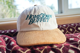 Hometown Buffet, Food, Restaurant, Foodie Gift, Y2K, 90s Corduroy Hat - £27.17 GBP