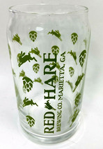 RED HARE BREWING Co Beer Can Shape Glass Marietta Ga Rabbit Cotton Tail ... - $6.89