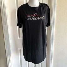 Victoria’s Secret Lightweight Cotton Sleepshirt Sleep dress M / L Black - $25.74