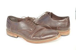 Todd Welsh 10 M Brown Lace Up Oxford Dress Shoes - £19.65 GBP