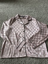 BCBG MAXAZRIA Womens Long Sleeve button up Sleepwear Check Pattern Size ... - $21.49