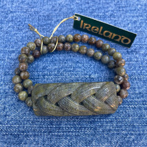 J.C. Walsh &amp; Sons Irish Connemara Marble: Celtic Braided Bracelet #1011 NWT - £38.03 GBP