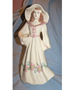 California Pottery Weil Ware Southern Belle in White w/Pink Trim Vase-Fo... - $20.00