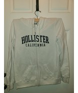 Hollister California Zip Up Hoodies White Sz M - $239.70 MXN