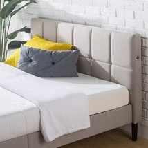 Zinus Lottie Upholstered Platform Bed Frame, Beige, Queen, And Easy Assembly. - £204.32 GBP