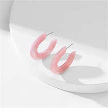 Pink Pastel &amp; Silver-Plated Hoop Earrings - £10.19 GBP