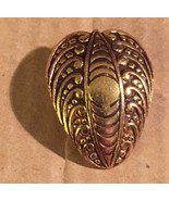 Antique Art Deco 1920s Golden Brass Heart Shaped Ornamental Decorative S... - $32.92