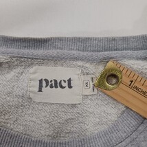 Pact Organic Cotton Crop Sweatshirt Gray FIERCE FEMALE Graphic Pullover Womens L image 3